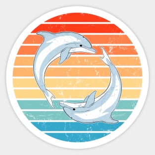 Twin dolphins Sticker